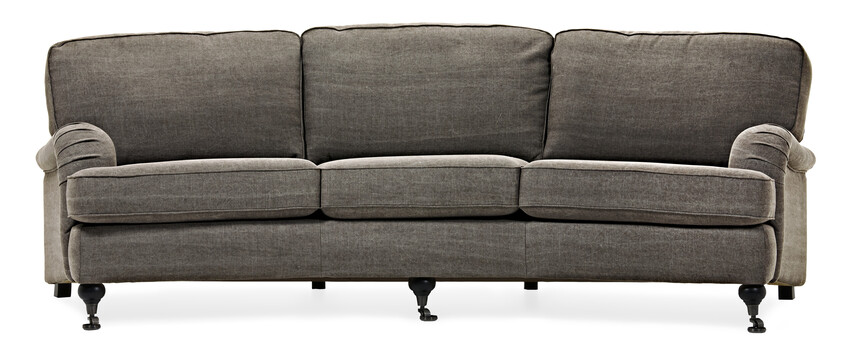 Oxford Delux - 3-sits soffa svängd, fast klädsel - Brun