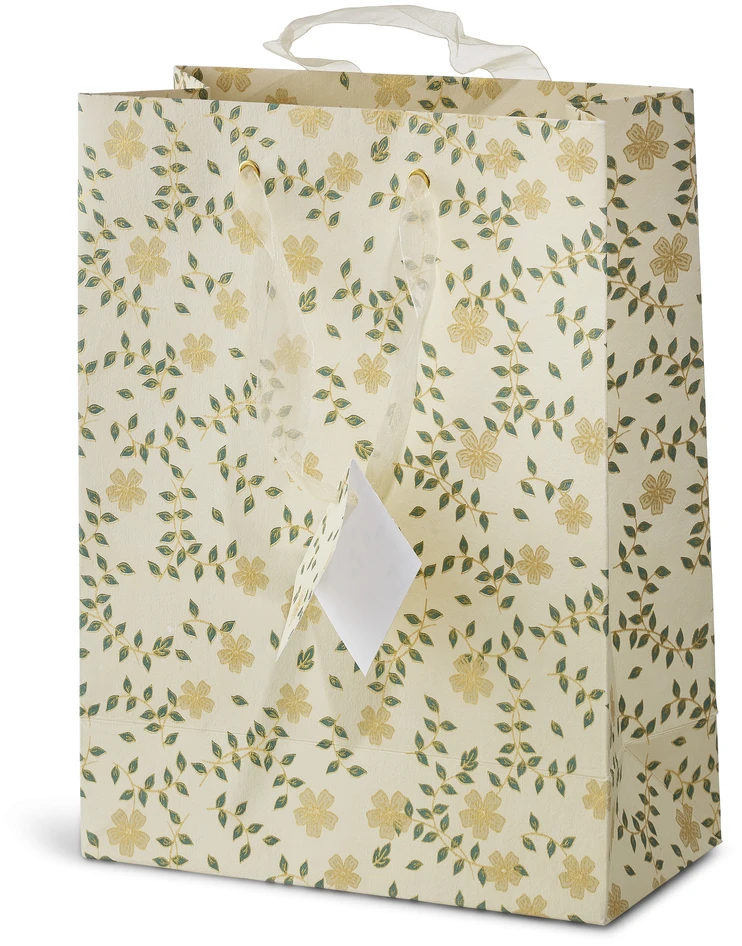 Gåva - Presentpåse, L 25 B 12 H 33 cm - Vit