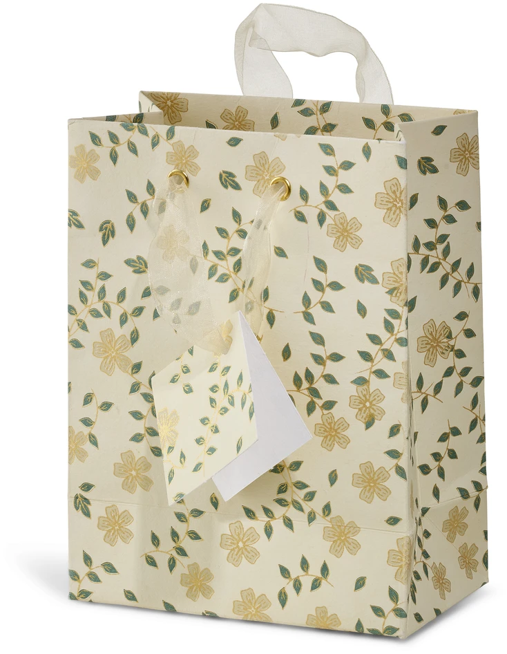 Gåva - Presentpåse, L 16,5 B 9 H 21,5 cm - Vit