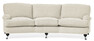 Oxford Delux - 3-sits soffa svängd, fast klädsel - Vit