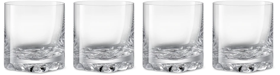 Erik Doubled old fashion - Glas, H 9 Ø 8,5 cm, 34 cl, 4-pack - Vit