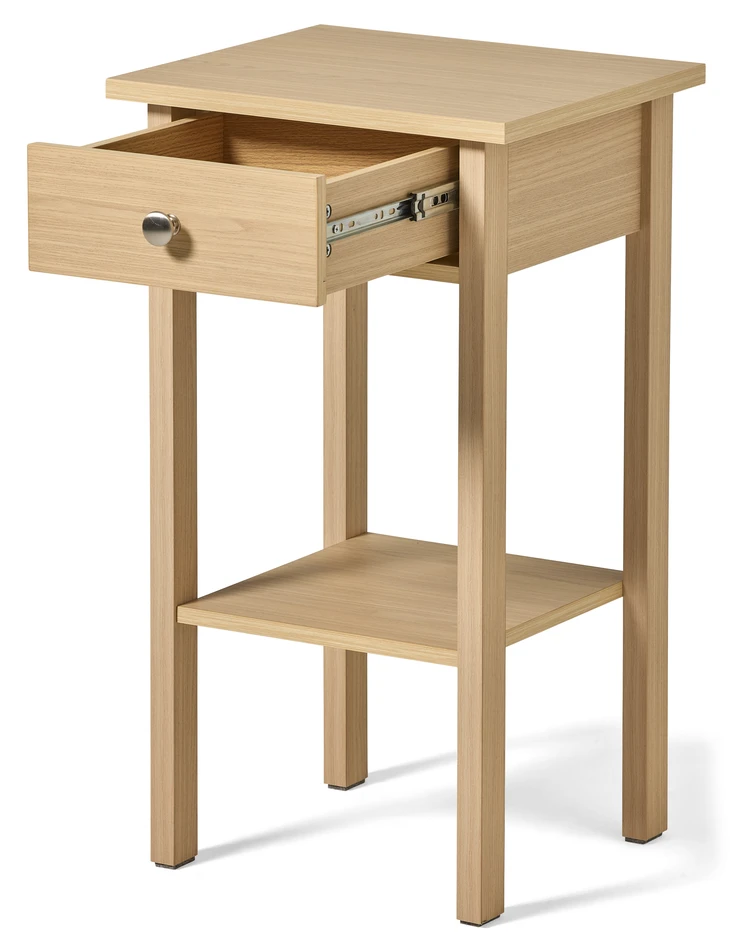 Story - Sängbord med 1 låda, 40x35x70 cm - Beige
