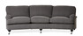 Oxford Delux - 3-sits soffa svängd, fast klädsel - Grå