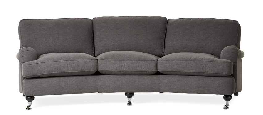 Oxford Delux - 3-sits soffa svängd, fast klädsel - Grå