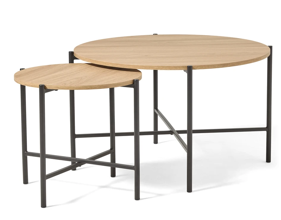 Shape - Satsbord, H44 Ø 50/ H47 Ø 80 cm - Beige