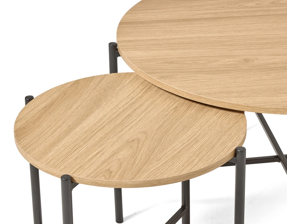 Shape - Satsbord, H44 Ø 50/ H47 Ø 80 cm - Beige