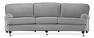 Oxford Delux - 3-sits soffa svängd, fast klädsel - Grå