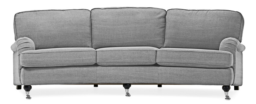 Oxford Delux - 3-sits soffa svängd, fast klädsel - Grå