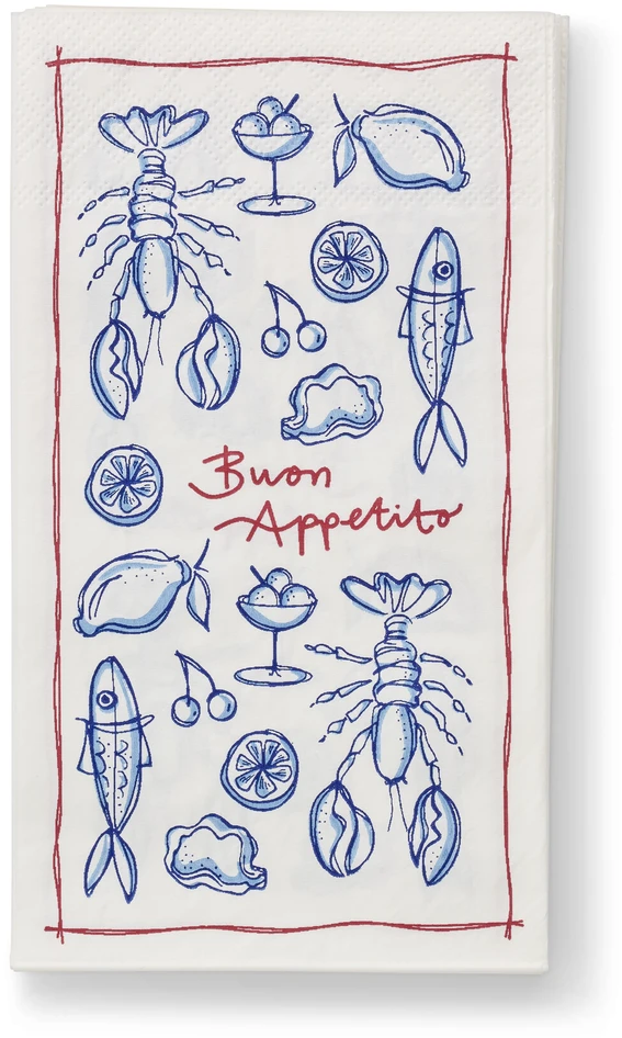 Buon Appetito - Servett, 33x40 cm, 20-pack - Flerfärgad