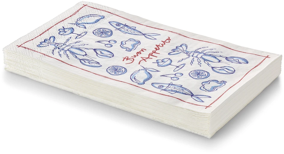 Buon Appetito - Servett, 33x40 cm, 20-pack - Flerfärgad