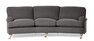 Oxford Delux - 3-sits soffa svängd, fast klädsel - Grå