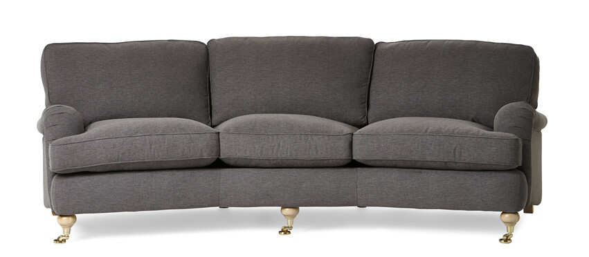 Oxford Delux - 3-sits soffa svängd, fast klädsel - Grå