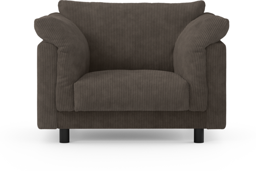 Cherrie - Fåtölj, fast klädsel - Brun