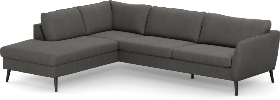 County - 2,5-sits soffa med divan vänster - Brun