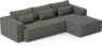 Ide - Bäddsoffa 3-sits med schäslong höger - Grå