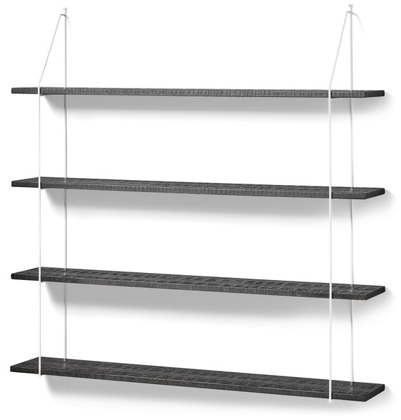 Axel rustik - Vägghylla, B 120 cm - Svart