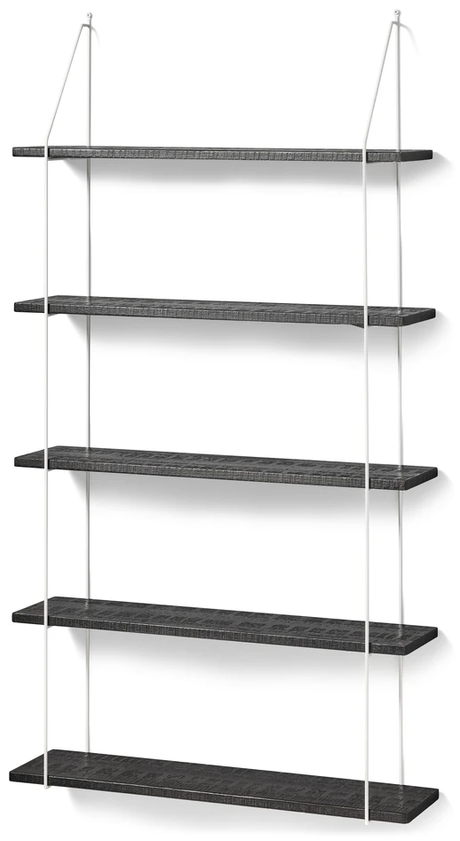 Axel rustik - Vägghylla, B 80 cm - Svart