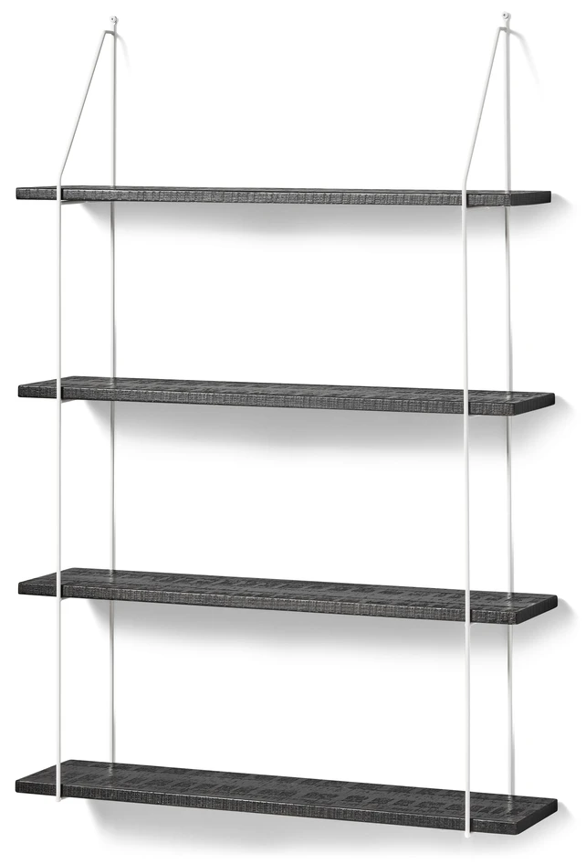 Axel rustik - Vägghylla, B 80 cm - Svart