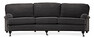 Oxford Delux - 3-sits soffa svängd, fast klädsel - Grå
