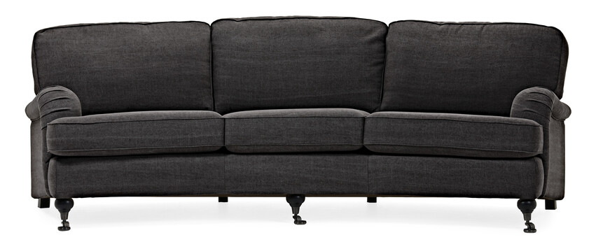 Oxford Delux - 3-sits soffa svängd, fast klädsel - Grå
