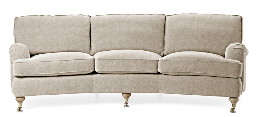 Oxford Delux - 3-sits soffa svängd, fast klädsel - Beige