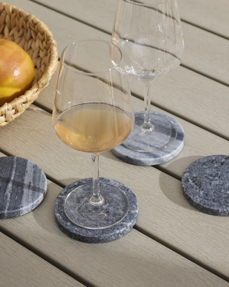 Marmor - Glasunderlägg 4-pack, Ø 10 cm - inspiration