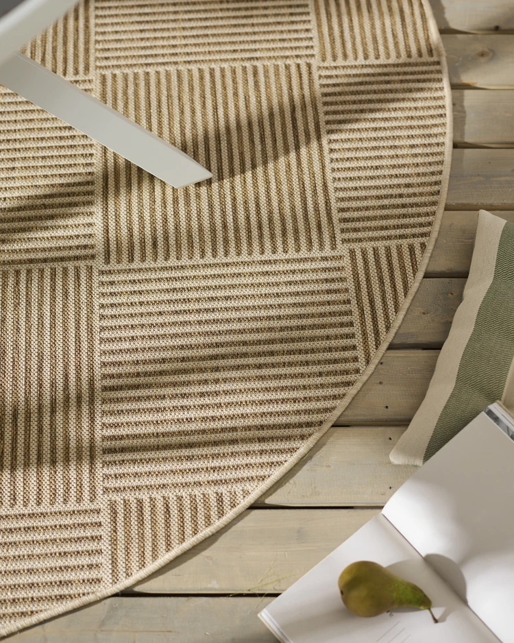 Eketorp - Flatvävd matta, inom-/utomhus Ø200 cm - inspiration
