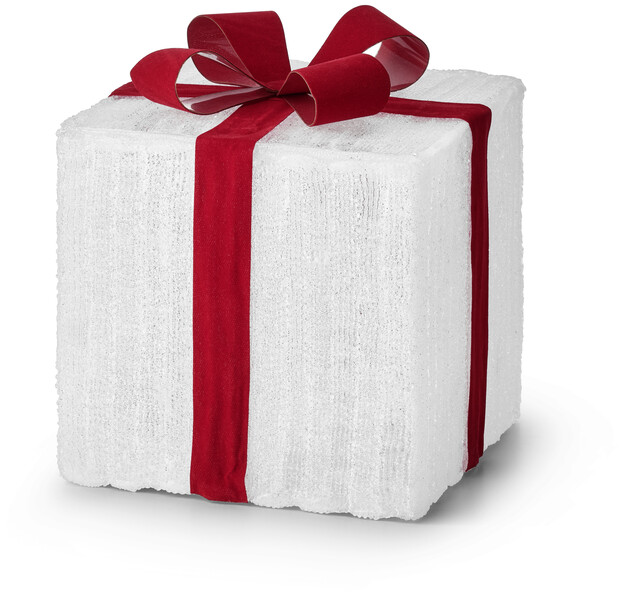 Julklapp - Dekorationsbelysning L25 B25 H25 cm - Vit