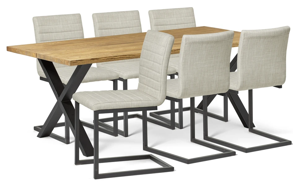 Eastwood - Matgrupp med 6 stolar Chatham - Beige