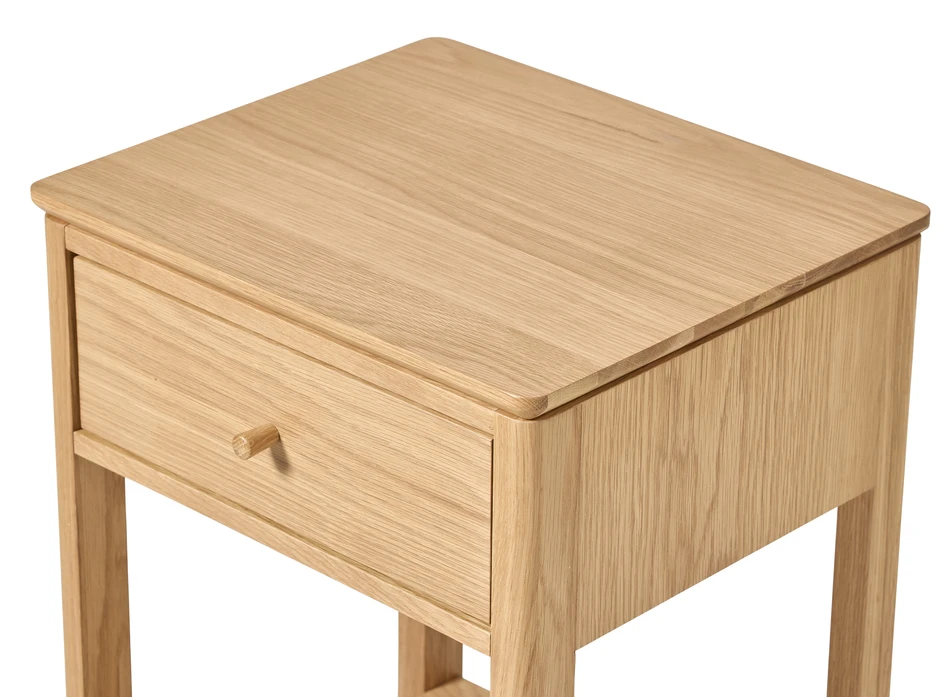 Tova - Sängbord med 1 låda, 40x37x70 cm - Beige