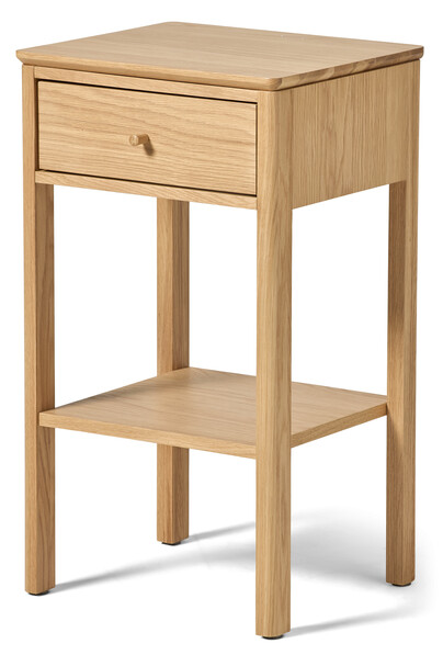 Tova - Sängbord med 1 låda, 40x37x70 cm - Beige