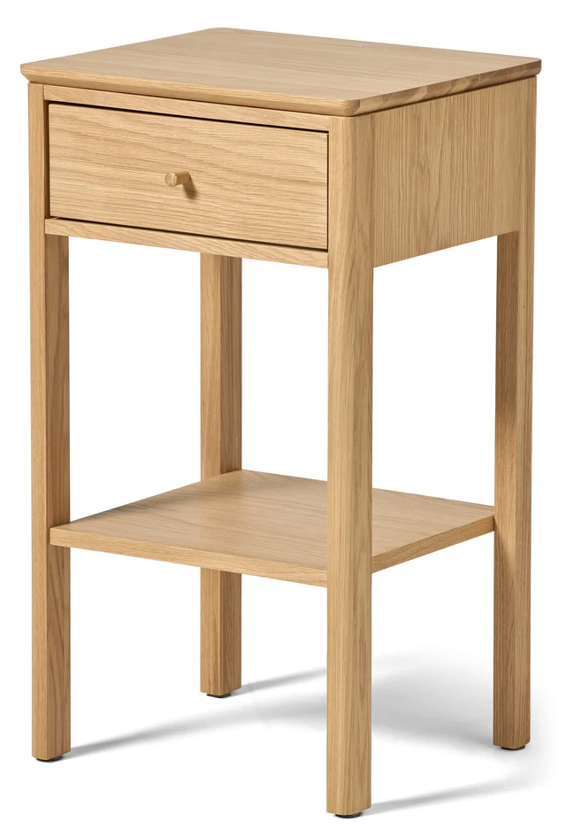 Tova - Sängbord med 1 låda, 40x37x70 cm - Beige