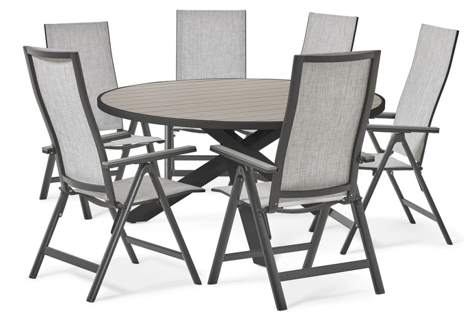 Modena, Utegrupp med bord och 6 positionsstolar