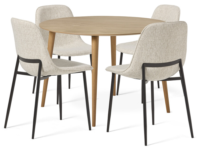 Plaine - Matgrupp med 4 stolar Melic - Beige