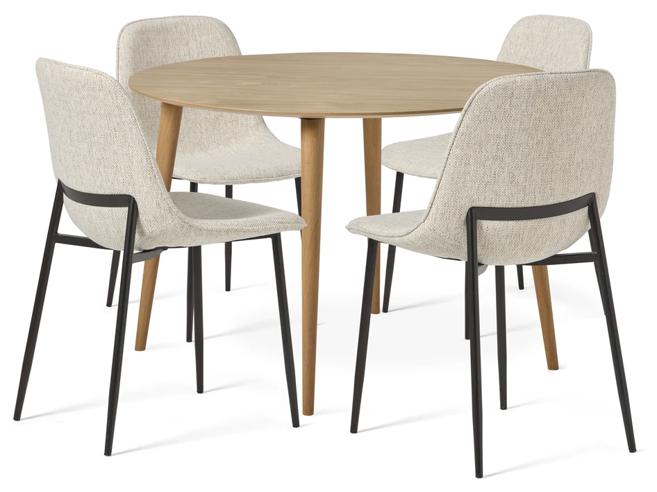 Plaine - Matgrupp med 4 stolar Melic - Beige