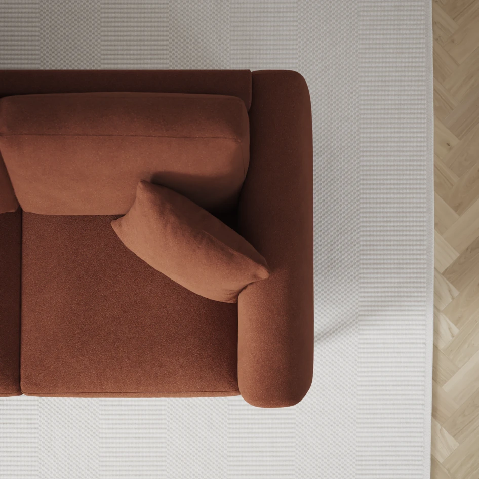 Eden - 2,5-sits soffa svängd - Orange