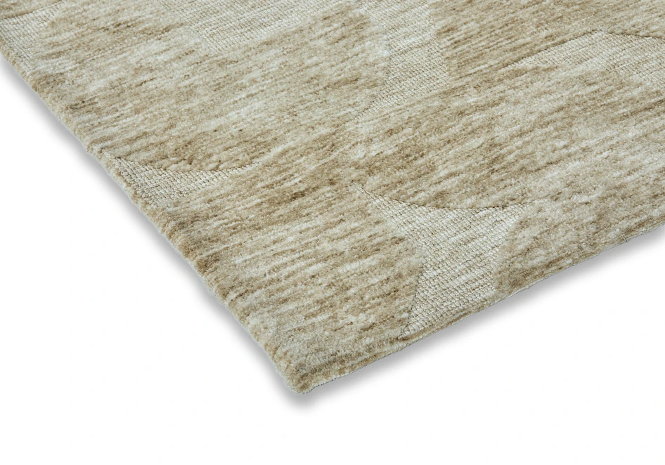 Florian - Stickad matta, 160x230 cm - Beige