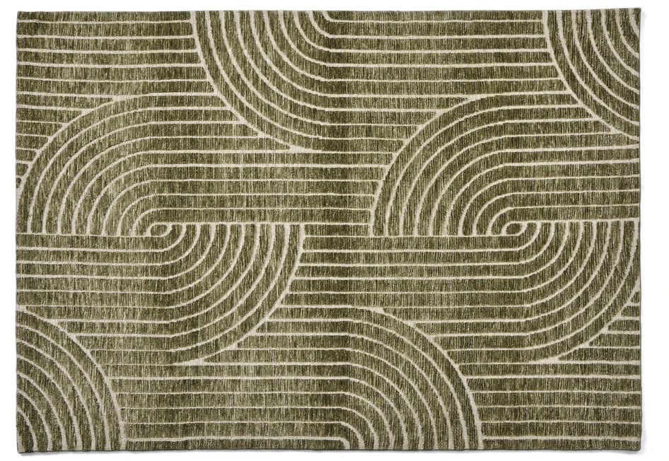 Melvin - Stickad matta, 200x300 cm - Grön