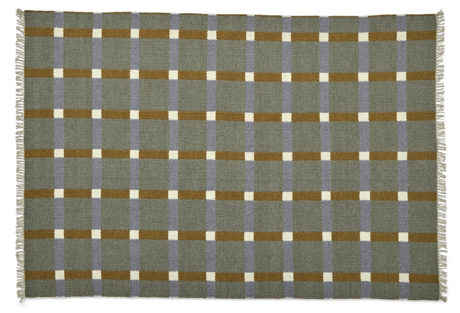Öglunda - Ullmatta, flatvävd 80x250 cm - Grå