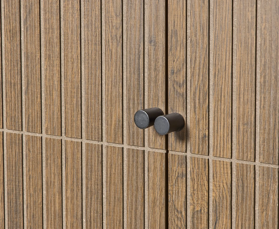 Tino - Garderob med 4 dörrar, 99x60x200 cm - Brun