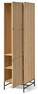 Tino - Garderob med 2 dörrar, 51x60x200 cm - Beige