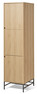 Tino - Garderob med 2 dörrar, 51x60x200 cm - Beige