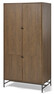 Tino - Garderob med 4 dörrar, 99x60x200 cm - Brun