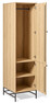 Tino - Garderob med 2 dörrar, 51x60x200 cm - Beige