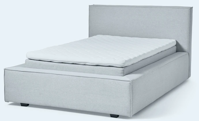 Delux Sign, Sängram inkl. gavel med resårkassett Delux Exclusive och bäddmadrass Sense, enkelsäng, bäddmått 120 cm