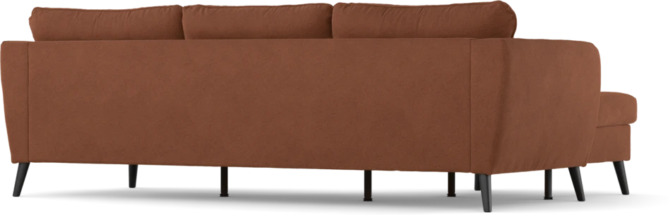 County - 3-sits soffa med flyttbar schäslong - Orange