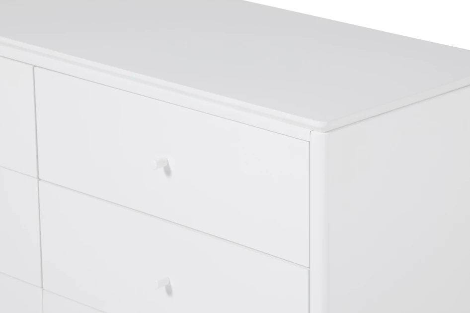 Tova - Byrå med 6 lådor, 120x42x80 cm - Vit