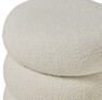 Boris - Puff, Ø 41 cm med förvaring - Vit