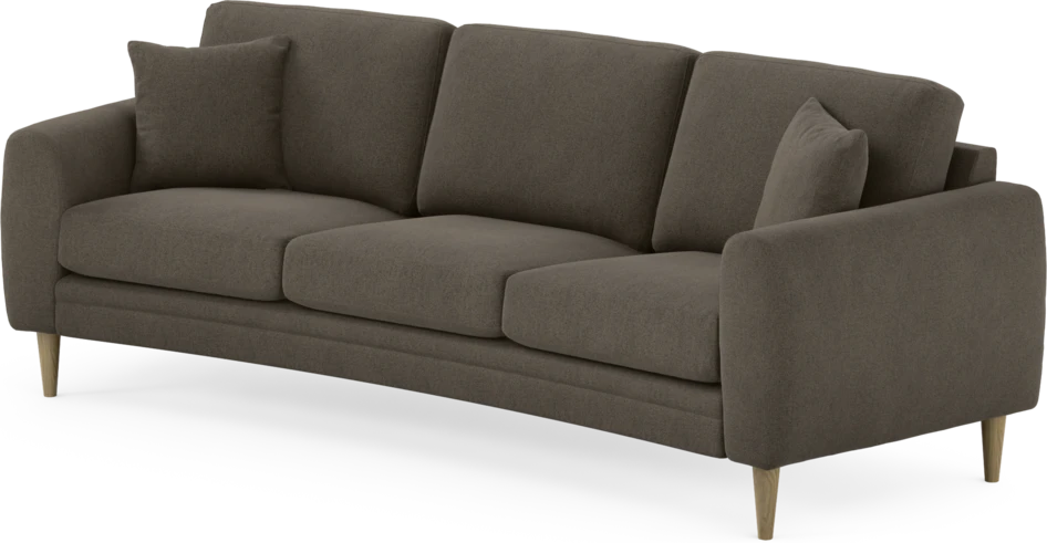 Eden - 3-sits soffa svängd - Brun