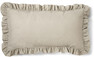 Bridgeport - Örngott till hotellkudde i garnfärgad bomull med volang, 50x90 cm - Beige